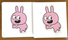 スタジオUG×ラウンドワン ステッカー ラブラビット 2点セット