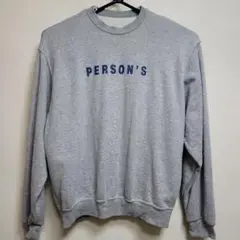 PERSON'S グレー クルーネック トレーナー
