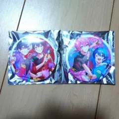 アンプタックカラーズ ランダム BIG 缶バッジ　ちぐけちゃペア　あとまぜペア