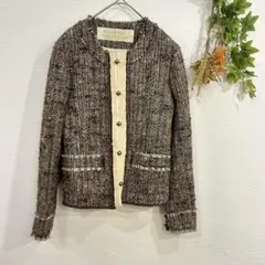 【Bon Vieux Temps 】美品ツイードジャケット　セレモニーに✨1号S