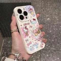 キティちゃん スイーツデザイン iPhone 16PROソフトケース