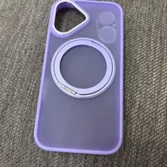 パープル iPhone16 マグネットケース