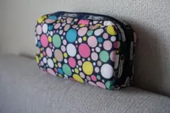 【新品•未使用】LeSportsac(レスポートサック)ドット柄ポーチ