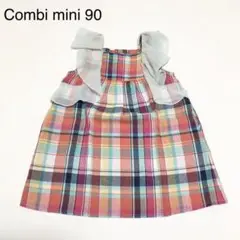 4 新品　コンビミニ　ワンピース90