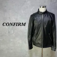 【極美品✨XL】コンファーム ライダースジャケット シングル ブラック 3452