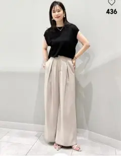 新品　GU シアーセーター　ノースリーブ　ブラック　M