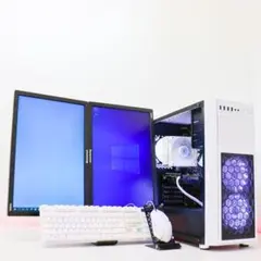 【到着後すぐ使用可能S1ゲーミングPC】2画面モニタ一式セットPC