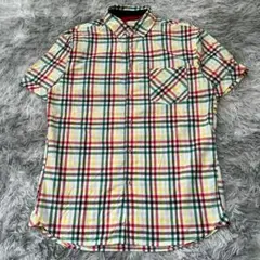 美品✨【Arnold Palmer】半袖チェックコットンシャツ L 大きいサイズ