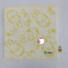 うさぎのイラスト ハンカチ Yoko