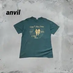 90s anvil ダークグリーン　半袖Tシャツ Lサイズ シングルステッチ