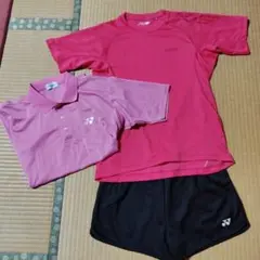 バドミントンウェアセット（ピンク・黒）