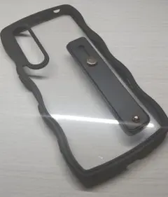 su765 ★Xperia Ⅺ★ ケース うねうね クリア 黒 持ちやすい