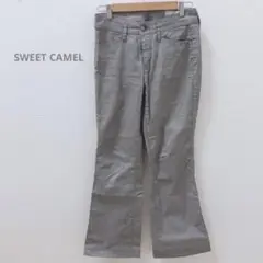 スウィートキャメル　パンツ　スラックス　チェック柄　ブラック　ホワイト　春服