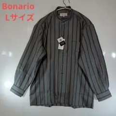 Bonario ストライプシャツ Lサイズ 洗えるウール