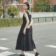 N. Natural Beaty Basicノースリーブ ロングワンピース