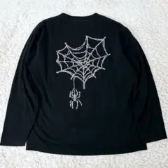 ストリート ロンT クリスタル スパイダー ロゴ USA Crystal 黒