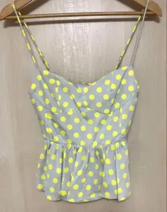 ZARA ドット柄 ノースリーブ トップス XS