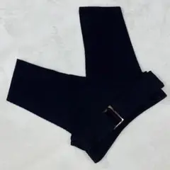 MURUA ベルト付きニット ビスチェ 黒 リブ Vネック 長袖 大人 きれい