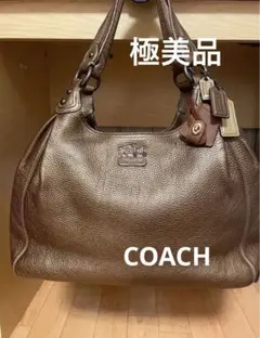 極美品✨COACH コーチ ハンドバック ブロンズ ゴールド