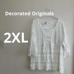 Decorated Originals レースチュニック 【2XL】白