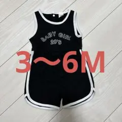 SHEIN ブラックロンパース 3-6M ベビー服
