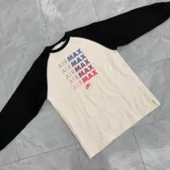 Nike ロングTシャツ ラグランスリーブ AIR MAX ホワイト ブラック