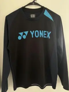 【美品】YONEX ネイビー &ブラック長袖シャツ　Sサイズ
