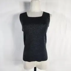美品 DAMA collection シルク混 ラメ入りタンクトップ スクエア