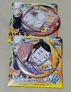 ハイキュー!!　ファンパーク　コレクション缶バッジ　東峰旭　孤爪研磨