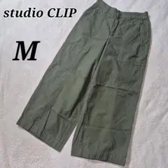 studio CLIP スタジオクリップ ワイドパンツ ゴムウエスト カーキ