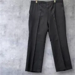 スラックス　ズボン　美品　通勤　センタープレス　ダークグレー　大きめ　￼F