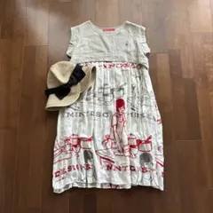 美品✨mint designs ミントデザインズ ドール柄 ワンピース リネン