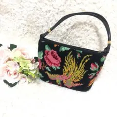 【美品】FEILER フェイラー鳳凰 薔薇 パラディス ハンドバッグ