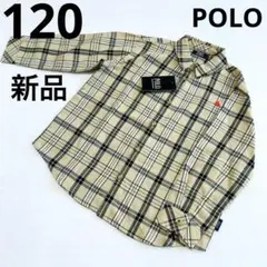 新品　ポロ　POLO タータンチェックシャツ　120