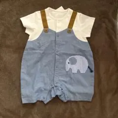 象刺繍ロンパース &ほほえみらくらくキューブ2本セット