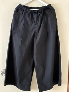 ブラック ガウチョパンツ ウエスト調整可能