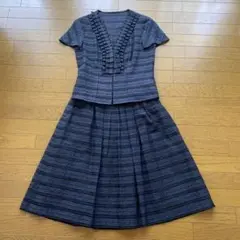 ランバンコレクション　ダークブルー フリルセットアップ
