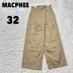 ♥MACPHEE♥ マカフィー (32) コットンチノタックワイドパンツ