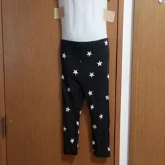 星柄スパッツ 130cm ブラック