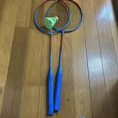 バドミントンラケットセット 赤青