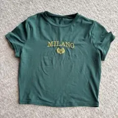 新品　ミラノ　クロップド　ショート丈　半袖Tシャツ　ピチT H&M 海外　古着