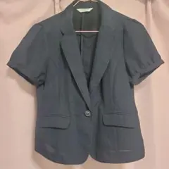 ネイビー ショートスリーブジャケット Mサイズ