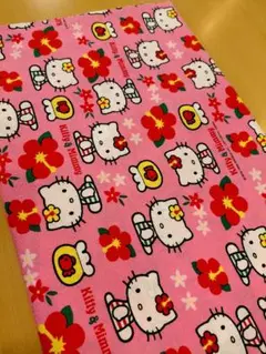 Kitty&Mimmy ハイビスカス サッカー生地 ハローキティ キティちゃん
