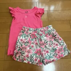 Hurley ピンク Tシャツとショートパンツ セット 5歳