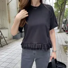 セレクトショップ【K】Frill t-shirts (Black)完売
