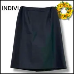 INDIVI タイト スカート フォーマル 通勤 ビジネス 上品 黒 40