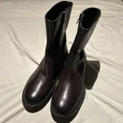 Giorgio armani side zip leather boots