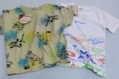 TRIPLE MAGIC 恐竜　魚柄 　Tシャツ 90 まとめ売り　　　男児