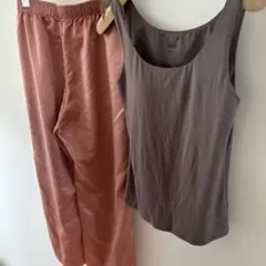 ユニクロ茶色ブラカップ付きタンクトップM