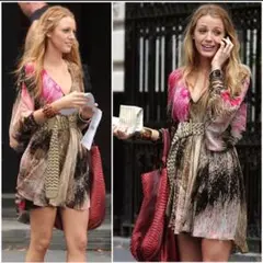 美品 ゴシップガール　シルクワンピース　ブレイク・ライブリーセリーナ着用 DVF